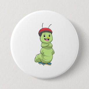 Bóton Redondo 7.62cm Lagarta como patinador em linha com skates de rolo