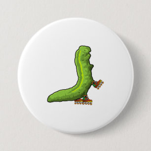 Bóton Redondo 7.62cm Lagarta como patinadora em linha com skates em lin