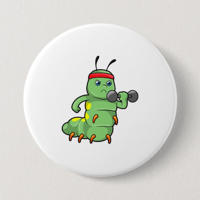 Bóton Redondo 7.62cm Lagarta em Fortalecimento com Dumbbell (Frente)