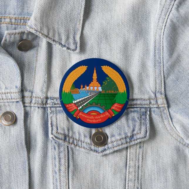 Bóton Redondo 7.62cm laos emblem (In Situ)