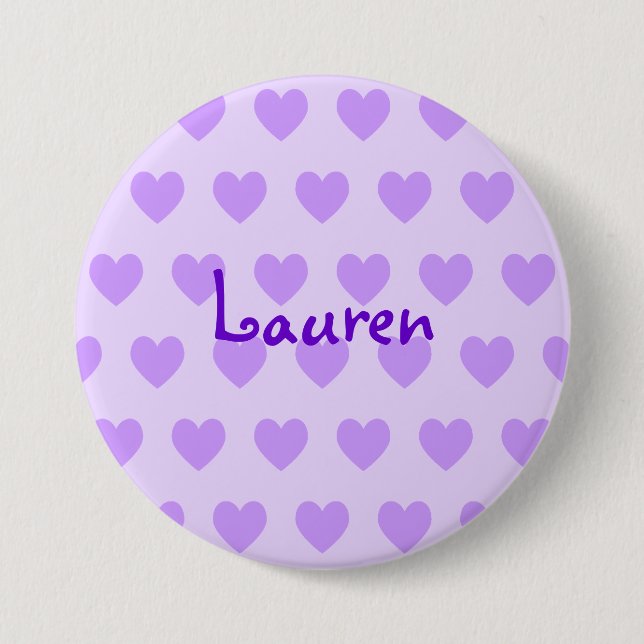 Bóton Redondo 7.62cm Lauren em roxo (Frente)