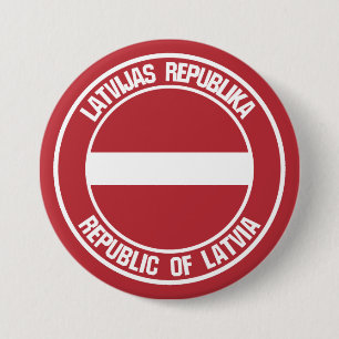 Bóton Redondo 7.62cm Letônia Round Emblem