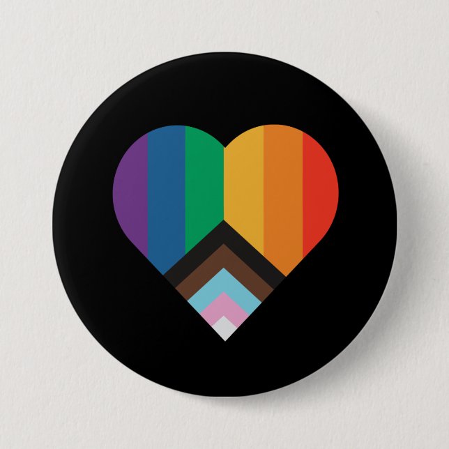 Bóton Redondo 7.62cm LGBT+orgulho. Sinalizador arco-íris (Frente)