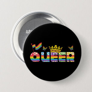 Bóton Redondo 7.62cm LGBTQ - Fila - Cor arco-íris