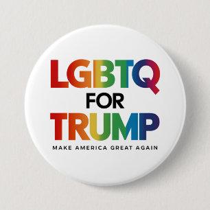 BÓTON REDONDO 7.62CM LGBTQ PARA TRUMP GAY LÉSBICA PARA TRUMP 2024 