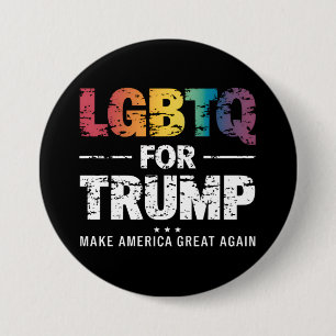 BÓTON REDONDO 7.62CM LGBTQ PARA TRUMP GAY LÉSBICA PARA TRUMP 2024 