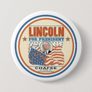 Bóton Redondo 7.62cm Lincoln para Presidente