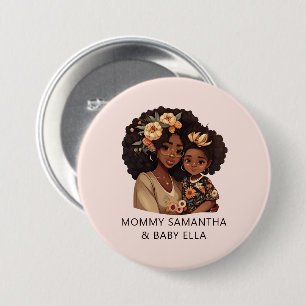 Bóton Redondo 7.62cm Linda mãe negra e filha (10)