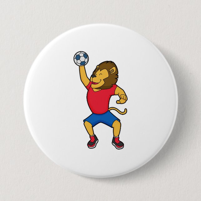 Bóton Redondo 7.62cm Lion Handball (Frente)