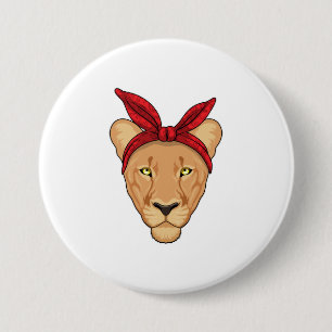 Bóton Redondo 7.62cm Lioness com Bandana