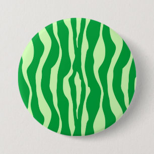 Bóton Redondo 7.62cm Listras da zebra - máscaras do verde limão