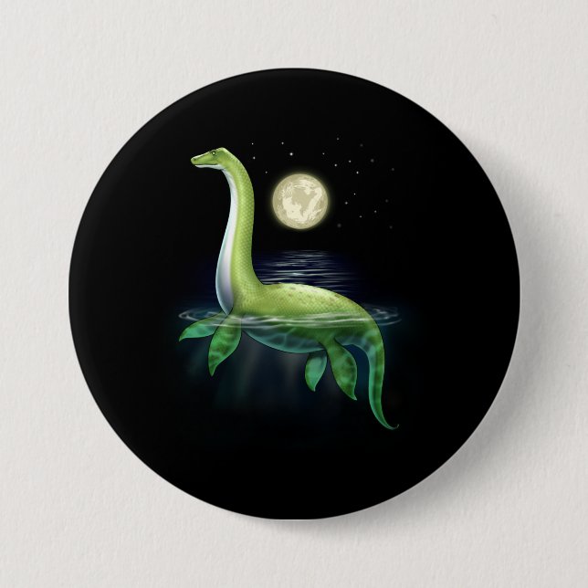 Bóton Redondo 7.62cm Loch Ness Monster (Frente)