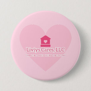 Bóton Redondo 7.62cm Logotipo da Liviys Cares