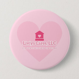 Bóton Redondo 7.62cm Logotipo da Liviys Cares