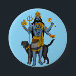 Bóton Redondo 7.62cm Lord Bhairava Button<br><div class="desc">Show your devotion with this Lord Bhairava button featuring intense Hindu devotional artwork. Bhairava,  the fierce manifestation of Lord Shiva,  symbolizes protection,  fearlessness,  and the destruction of negativity. Perfect for jackets,  bags,  backpacks,  and accessories,  this spiritual pin badge combines bold sacred symbolism with everyday style.</div>