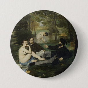 Bóton Redondo 7.62cm Luncheon da grama por Edouard Manet