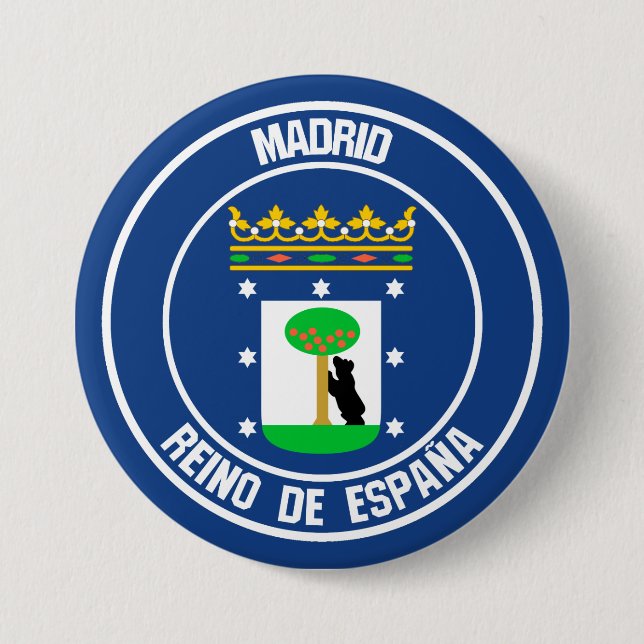 Bóton Redondo 7.62cm Madrid Round Emblem (Frente)