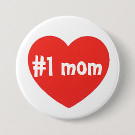 Bóton Redondo 7.62cm mãe número um