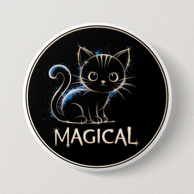 Bóton Redondo 7.62cm Magisches Kätzchen (Frente)