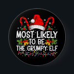 Bóton Redondo 7.62cm Mais Provável É Que O Elf Engraçado Engraçado De X<br><div class="desc">Mais Provável É Que O Elf Engraçado Engraçado De Xmas</div>