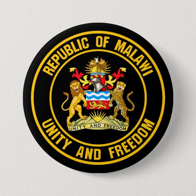 Bóton Redondo 7.62cm Malawi Round Emblem (Frente)