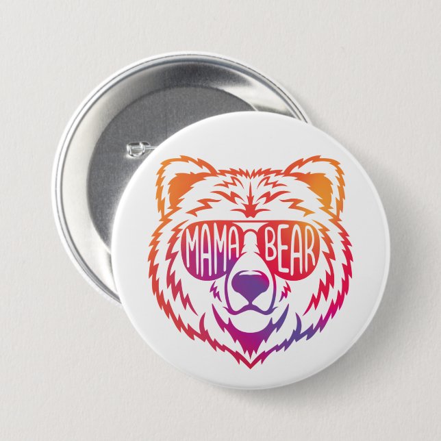 Bóton Redondo 7.62cm Mama Bear (Frente & Verso)