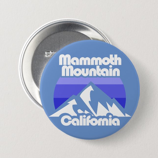 Bóton Redondo 7.62cm Mammoth Mountain California (Frente & Verso)