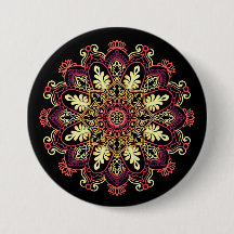 Mandala de Ouro de Luxo - Lótus Ornamental Dourado