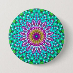 Bóton Redondo 7.62cm Mandala Fractal 3