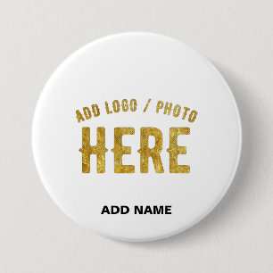 BÓTON REDONDO 7.62CM MARCA VERIFICADA BRANCA PERSONALIZÁVEL MODERNA