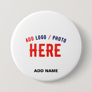 BÓTON REDONDO 7.62CM MARCA VERIFICADA BRANCA PERSONALIZÁVEL MODERNA