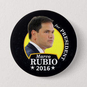 Bóton Redondo 7.62cm Marco Rubio 2016 para o presidente