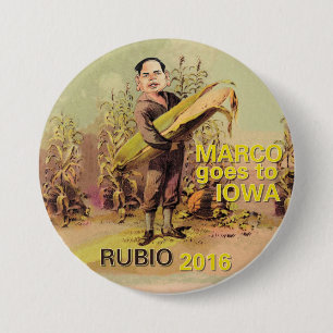 Bóton Redondo 7.62cm Marco Rubio para o presidente 2016