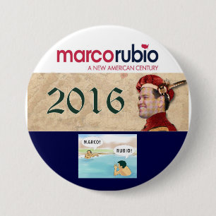 Bóton Redondo 7.62cm Marco Rubio para o presidente 2016