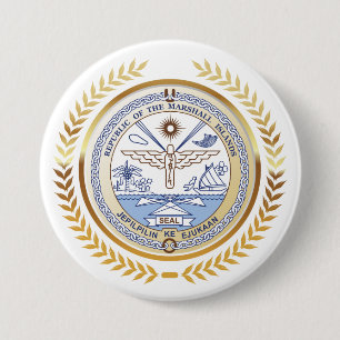 Bóton Redondo 7.62cm Marshall Islands Seal
