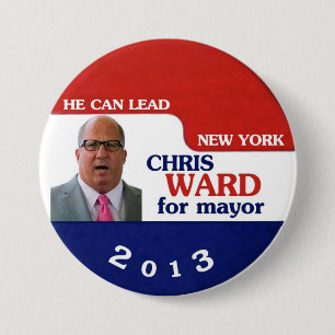 Bóton Redondo 7.62cm Mayor da divisão NYC de Christopher em 2013