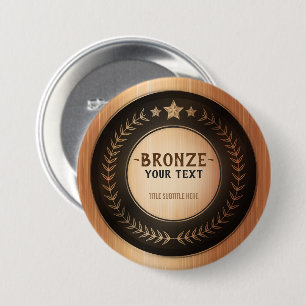 Bóton Redondo 7.62cm MEDALHA Bronze Campeão IMPRESSÃO PERSONALIZADA DIY