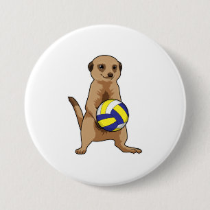 Bóton Redondo 7.62cm Meerkat com voleibol