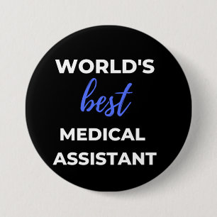 Bóton Redondo 7.62cm Melhor Assistente Médico do Mundo