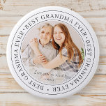 Bóton Redondo 7.62cm Melhor Avó Alguma Vez Moderna Foto Clássica<br><div class="desc">Este design simples e clássico é composto por tipografia serif e adiciona uma foto personalizada. "Melhor Avó Nunca" circula a foto de sua avó,  avó,  avó,  vovó,  mee-maw,  lola etc</div>