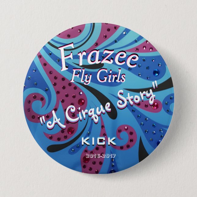 Bóton Redondo 7.62cm Meninas da mosca de Frazee 3" botão do fã (Frente)