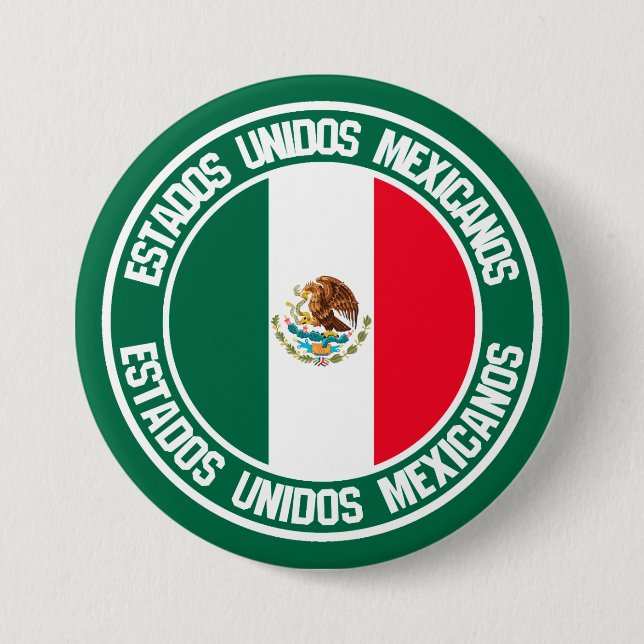 Bóton Redondo 7.62cm México Round Emblem (Frente)