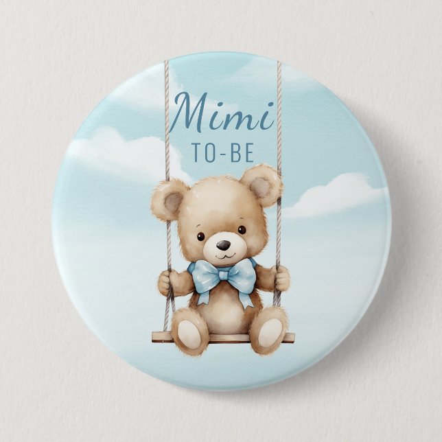 Bóton Redondo 7.62cm Mimi Para Ser Balanço de Urso de Pelúcia (Frente)