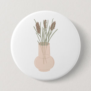 Bóton Redondo 7.62cm Minimalista Boho Lavanda em Vaso de Vidro