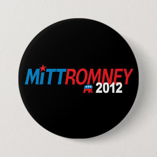 Bóton Redondo 7.62cm Mitt Romney 2012