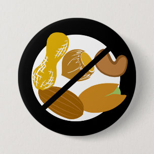 Bóton Redondo 7.62cm Miúdos livres da alergia da porca da porca preta