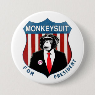 Bóton Redondo 7.62cm Monkeysuit para o presidente