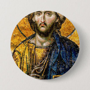 Bóton Redondo 7.62cm Mosaico Pantocrator cristo