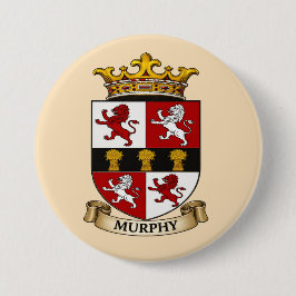Bóton Redondo 7.62cm Murphy Family Coat of Arms Button