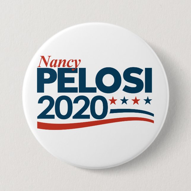 Bóton Redondo 7.62cm Nancy Pelosi para Presidente (Frente)